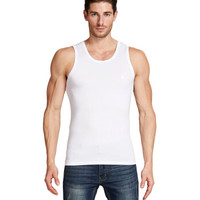 PLAYBOY 花花公子 男士莫代尔棉背心男紧身运动打底衫健身背心透气薄款 白色 2XL D7117 (白色、2XL、其它)