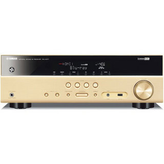 雅马哈（YAMAHA）RX-V377 家庭影院 音响 5.1声道AV功放机 USB接口/支持3D 金色
