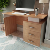 美宜德曼MYDM 电脑桌 普斯右三抽柜1米办公桌橡木色 写字台学习桌写字桌