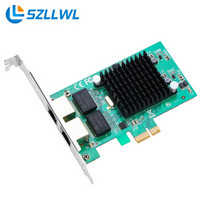 szllwl 82575-1X 双口千兆网卡intel82575芯片软路由ROS汇聚服务器PCI-eX1网卡