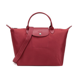 LONGCHAMP 珑骧 女士Le Pliage Néo系列 红色织物中号短柄手提单肩包 1515 578 545