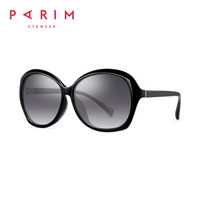 派丽蒙（PARIM）太阳镜女款偏光驾驶镜经典大框遮阳墨镜 71415 B1-黑框/灰渐进片
