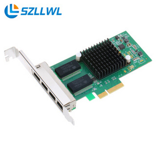 szllwl I350-T4企业款 PCI-E服务器四口千兆网卡 Intel i350t4 多口千兆网卡