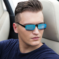 变形金刚 驾驶眼镜 近视偏光太阳眼镜夹片 防眩光开车专用墨镜 尼龙经典款（蓝色）T17
