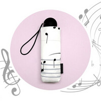 玛丽亚.古琦（玛丽亚古琦 MARJA KURKI）五折晴雨伞 超轻迷你晴雨两用女士遮阳伞 乐律 9W654802 白