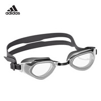 阿迪达斯（adidas）泳镜 男女通用防雾游泳镜 防水大框可调节游泳眼镜 BR1065 白色