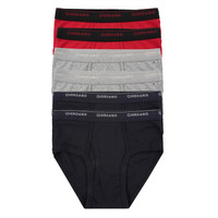 GIORDANO 佐丹奴 内衣男式内裤 内衣裤六条装宽橡筋腰三角内裤 011770140011305 黑/灰/红大码(175/84A)