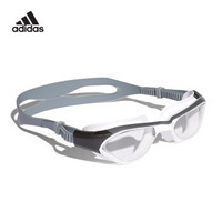 阿迪达斯（adidas）泳镜 男女通用防雾游泳镜 大框一体式休闲游泳眼镜 BR1136 灰色