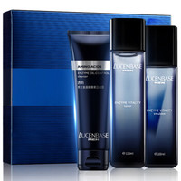 透真男士酵素焕活套装（洁面膏120g+爽肤水120ml+精华乳液100ml）（控油保湿男士护肤礼盒装）