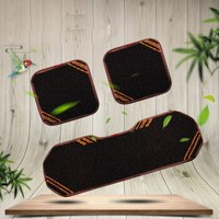 紫风铃 木珠汽车坐垫夏季汽车座垫三件套小方垫三件套办公室椅垫汽车凉垫方垫奇骏凯美瑞 三件套KLWA斜纹黑红