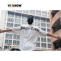 威秀 viishow 短袖T恤男士潮流白色圆领体恤半袖套头衣服TD1542182 白色 M