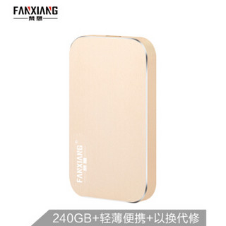 梵想（FANXIANG）240GB Type-C USB3.1移动硬盘 固态（PSSD）P101金色 8mm超薄小巧