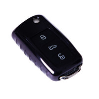 铁摩图(TIEMOTU)桑塔纳.浩纳.朗行.朗逸.汽车钥匙壳 大众汽车钥匙保护套 钥匙包 金属黑
