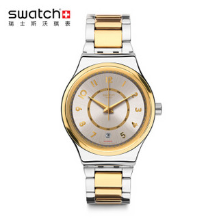 斯沃琪（Swatch）瑞士手表 装置51金属系列 块金 时尚机械表YIS410G