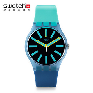 斯沃琪（Swatch）瑞士手表 原创炫彩系列闪光电轮 石英男女表SUOS105