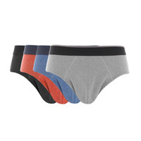 YANXUAN 网易严选 内裤 中腰三角透气不易褪色男式玩色内裤短裤 浅麻灰+深麻灰+暗红+牛仔蓝(4件)XL 1057054