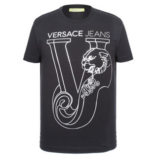 VERSACE JEANS 范思哲 18春夏 男士黑色短袖T恤衫 B3GQB7TC 36620 899  M