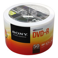 索尼（SONY）DVD-R 光盘/刻录盘 16速4.7G 环保装50片 空白光盘