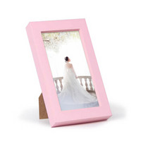世纪开元 全家福相框 10寸实木相框 摆台 粉色