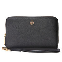 TORY BURCH 汤丽柏琦 女士黑色皮质手拿包钱包 11169112-001