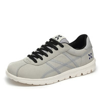 LAORENTOU 老人头 男鞋舒适透气百搭板鞋轻质青年休闲鞋 LY881318 灰色 38