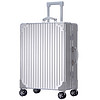 KAMIDA 咔米嗒 全铝合金行李箱男女士万向静音轮登机箱24英寸旅行箱密码箱 bag181901 银色