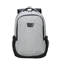 Carany 卡拉羊 极简双肩包新款潮流男士背包大容量休闲商务电脑包学生书包 CX5951浅灰