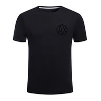 ARMANI EXCHANGE阿玛尼奢侈品男士短袖针织T恤衫3ZZTFK-ZJH4Z BLACK-1200 S