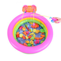 乐缔儿童玩具宝宝早教钓鱼玩具带磁性可装水钓鱼台亲子戏水玩具套装