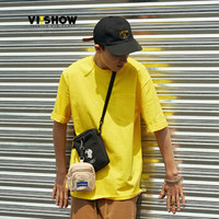 威秀 viishow 短袖T恤男 潮流黑色街头体恤男士青年半袖TD1354182 黄色 XXL