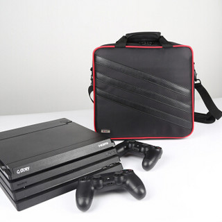 BUBM Sony ps4pro专用游戏主机包 电源线手柄配件保护收纳包单肩包