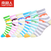 南极人（Nanjiren）男女童袜子薄款夏季透气卡通网眼儿童袜子 女童6双装 M(适合1-3岁)
