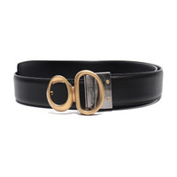 Ermenegildo Zegna 杰尼亚 奢侈品 男士棕色黑色牛皮做旧板扣双面皮带腰带 BFORX8 503C TDN 110