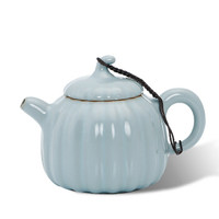 戴云品格  汝窑茶具茶壶陶瓷单壶泡茶器功夫泡茶壶过滤家用汝瓷冲茶器 原矿冬青釉南瓜壶礼品盒