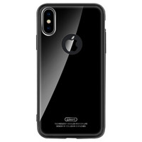 collen 苹果X手机壳 iPhone x/10手机壳 5.8英寸手机套 钢化玻璃壳防摔防刮痕套 魅影酷黑