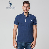 U.S. POLO ASSN. 男短袖POLO衫夏季款潮流翻领修身纯棉POLO衫 ATXMX-60115 藏蓝色 170/M