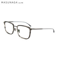 MASUNAGA增永眼镜男女手工复古全框眼镜架配镜近视光学镜架EMPIRE I #24 玳瑁棕色