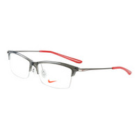 NIKE 耐克 中性款锖色镜框锖色镜腿金属半框光学眼镜架眼镜框 7915AF 032 55MM