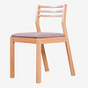 贝臻家  现代北欧风简约小户型餐椅 靠背椅2把 枫木色W-H-CH1090OAK