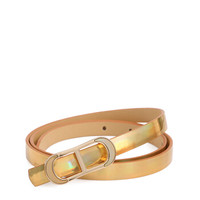 金狐狸(FOXER)女士腰带休闲百搭腰封时尚潮流魅力腰带 JD5002860ZY02F08O金色