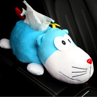 卡莱饰 车载纸巾盒 汽车挂式遮阳板扶手箱车上抽纸盒餐巾纸盒车内创意卡通汽车用品 飞猫版