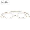 Paperglass纸镜老花镜男女超薄高清树脂老光眼镜高端日本原装进口 圆框O金色100度