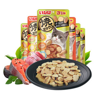 INABA 伊纳宝 烤系列烤鱼多多猫饼干猫零食 30g*6包 海鲜扇贝味