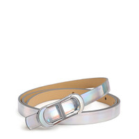 金狐狸(FOXER)女士腰带休闲百搭腰封时尚潮流魅力腰带 JD5002860ZY02F08Y银色