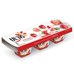 优诺 果粒看得见 草莓 125g*3  酸奶酸牛奶