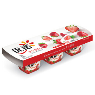 优诺 果粒看得见 草莓酸奶酸牛奶 125g*3