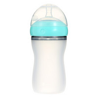 变奏曲（partita)婴幼儿硅胶宽大口径奶瓶高温耐摔（标配2段奶嘴） 250ml玉绿色 加拿大品牌