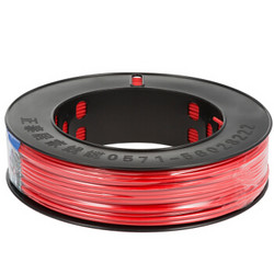 正泰(CHNT) 电线电缆 1.5平方 红色 100米单股铜照明电源线 *2件