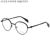 亚历山大·麦昆Alexander McQueen eyewear男士近视眼镜框 金属材质光学眼镜架 AM0153O-001 黑色镜框 51mm