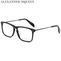 亚历山大·麦昆Alexander McQueen eyewear光学镜架男 亚洲版方框近视眼镜框 AM0104OA-001 黑色镜框 57mm